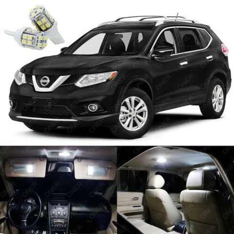 11 x Xenon White LED Interior Light Package Kit Deal Best For Rogue 2014 - 2020