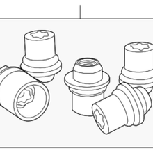 Genuine Toyota Aluminium/Alloy Wheel Lock Set (see compatibility) 00276-00900
