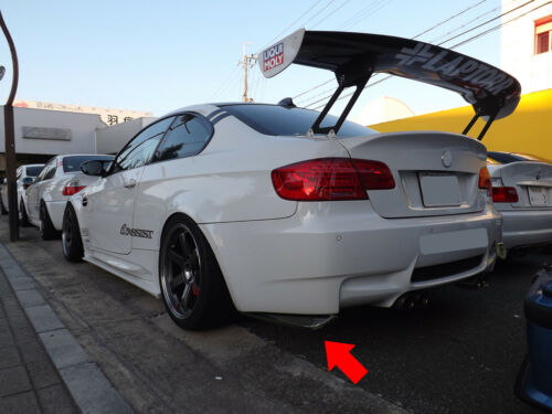 Rear Bumper Fin Canard Splitter Diffuser Valence Spoiler Lip Carbon Fiber Style