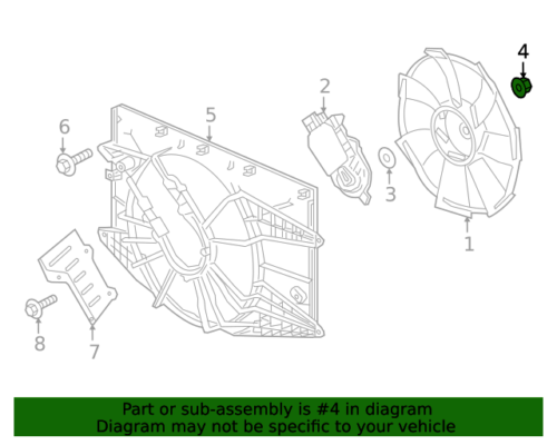 ( 1 ) GENUINE HONDA 90041-5K0-A01 NUT - Fan Motor (Nut, Flange (6MM))
