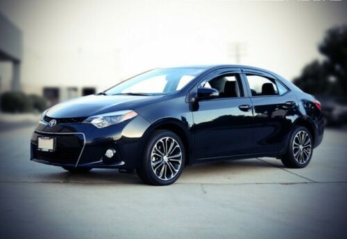 WellVisors For 14-19 Toyota Corolla CHROME TRIM Side Window Visors Rain Guards