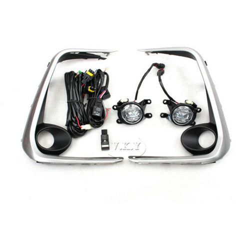 LED Bumper Fog Light Kit For 2019 2020 Toyota Corolla w/ Wiring Switch Bezel