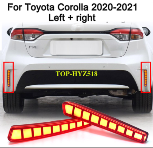 2020-2021 For Toyota Corolla L&R LED Rear Bumper Fog Light / Brake / Turn Signal