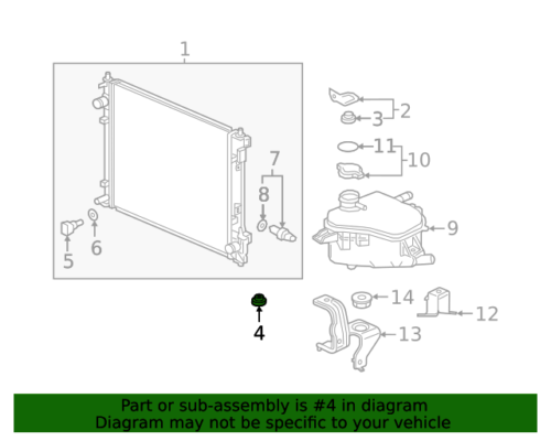 ( 1 ) GENUINE HONDA 74172-TBA-A00 CUSHION - Lower Radiator Mounting