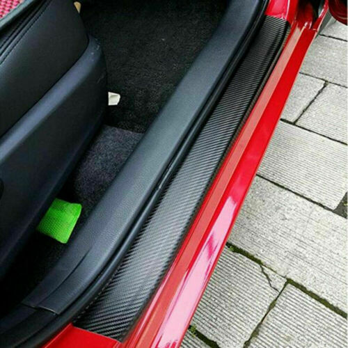 4x Accessories Carbon Fiber Car Scuff Plate Door Sill 5D Sticker Protector 2020