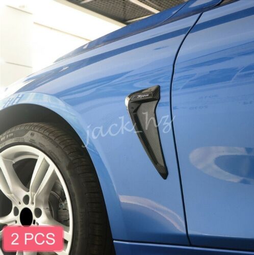 Carbon Fiber Car Vehicle Soft Fender Side Air Vent Flow Trims Universal Sticker