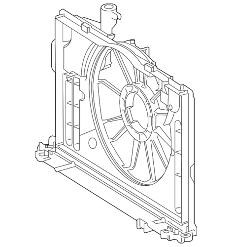 Genuine Toyota Engine Cooling Fan Shroud 16711-0T131