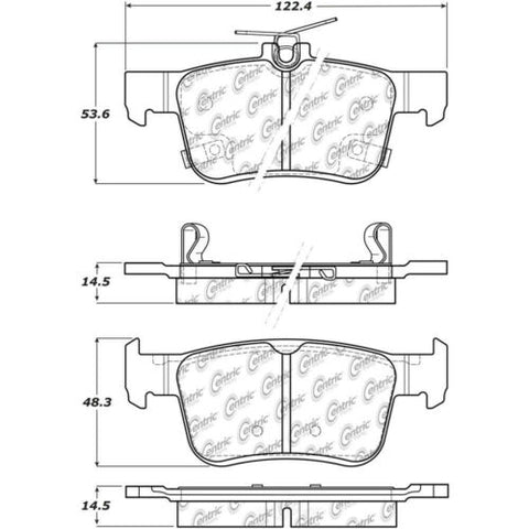 Centric 103.18780 Rr Ceramic Brake Pads 12 Month 12,000 Mile Warranty