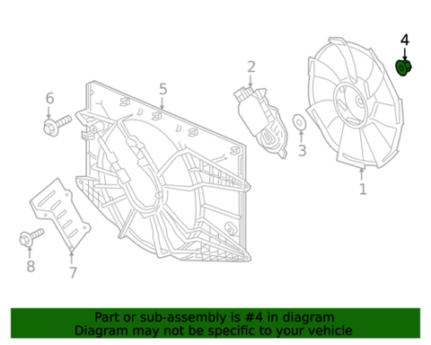( 1 ) GENUINE HONDA 90041-5K0-A01 NUT - Fan Motor (Nut, Flange (6MM))