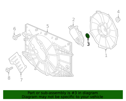 ( 1 ) GENUINE HONDA 90403-5K0-A01 - Fan Motor Spacer