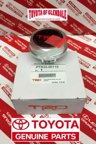 TOYOTA TRD OIL CAP FORGED BILLET ALUMINUM GENUINE OEM US VERSION PTR35-00110