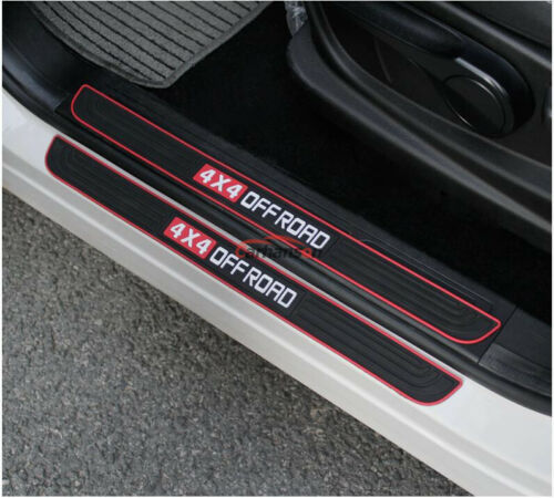 Auto Accessories Rubber Door Sill Protection Trim Scuff Plate Guard Car Stickers