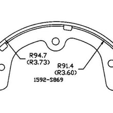 For Nissan Frontier 2005-2019 Omniparts Rear Parking Brake Shoes