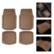 FH Group Tray Style Car Mats F14409REDBLACK Deep Tray All Weather Floor Mats, 4 Piece