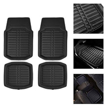 FH Group Tray Style Car Mats F14409REDBLACK Deep Tray All Weather Floor Mats, 4 Piece