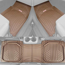 Motor Trend FlexTough Plus Black Rubber Car Floor Mats – All Weather Deep Dish Automotive Floor Mats, Heavy Duty Trim to Fit Design, Odorless Floor Mat Liners for Cars Truck Van SUV