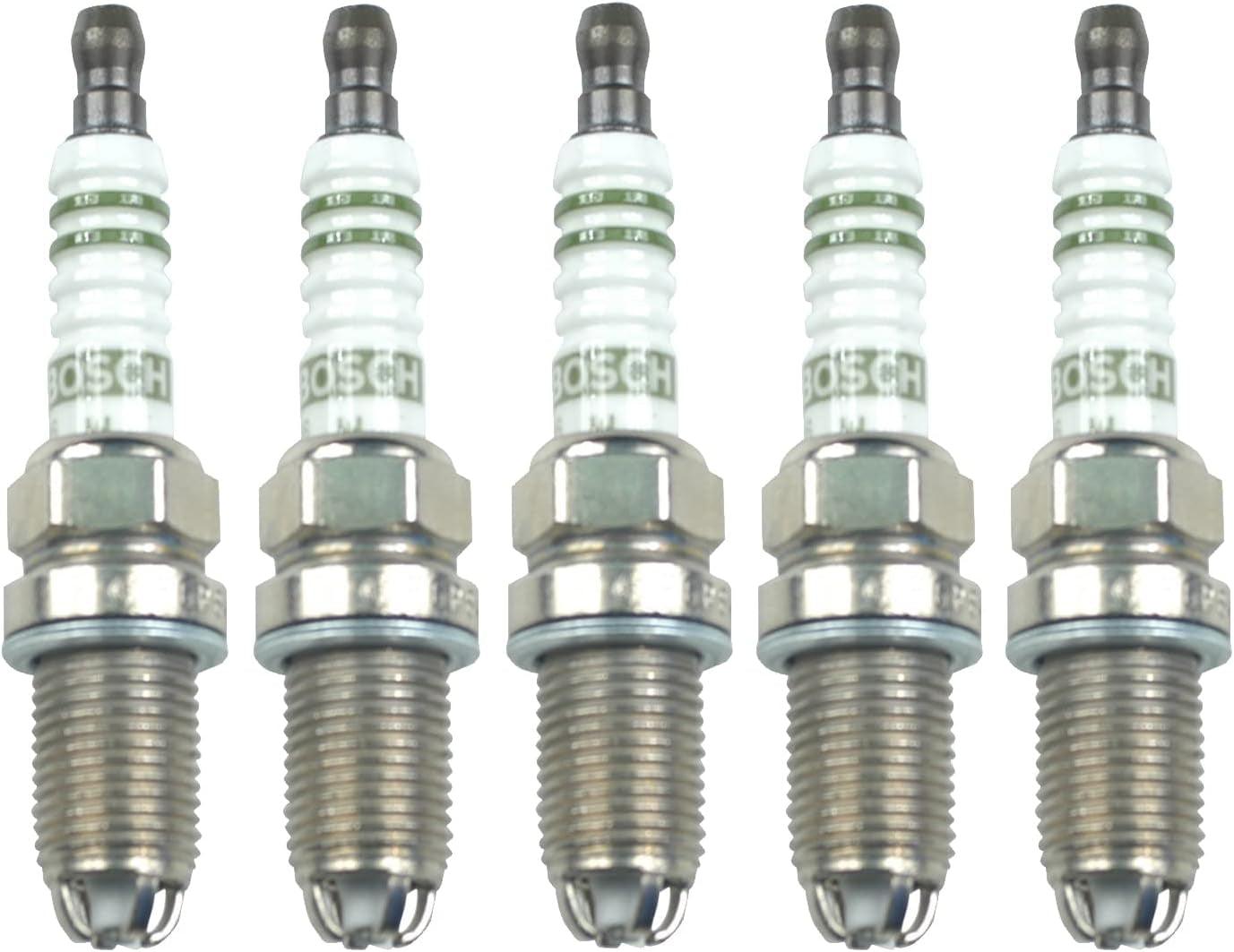 Premium Nickel Set of 5 Pregapped Spark Plugs for Volvo C30 S40 V50 2.4L L5