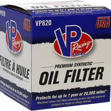VP Racing 20,000 Mile Premium Full Synthetic Oil Filter, VP820, for Ford, Mazda, Chrysler, Dodge