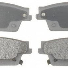 Silver 14D1020AM Semi-Metallic Rear Disc Brake Pad Set with Wear Sensor