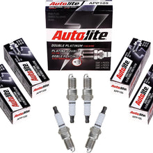 Autolite APP105 Double Platinum Automotive Replacement Spark Plugs (4 Pack)