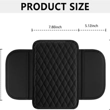 Upgraded Car Center Console Cover,Microfiber Leather Car Armrest Cover Cushion with 2 Storage Bags,Universal Car Armrest Storage Box Car Interior Accessories for Most Vehicles (Black)