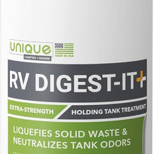 Unique RV Digest-It+ Extra-Strength Ultra-Concentrate - 32 RV Toilet Treatments - Eliminates Smells and Liquifies Waste (32 oz)