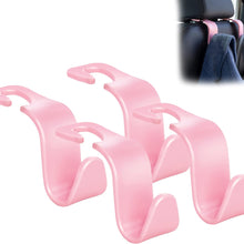 Amooca Car Seat Headrest Hook 4 Pack Hanger Storage Organizer Universal for Handbag Purse Coat fit Universal Vehicle Car Black S Type