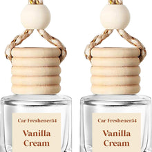 HoogaLife Car Air Freshener Diffuser 2 Pack Hanging Air Freshener Diffuser - Vanilla Cream Fragrance Oil Air D iffuser for Car, 45+ days Long Lasting Fragrance Made in USA C ar Air Fresheners