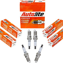 Autolite 104 Copper Resistor Automotive Replacement Spark Plugs (4 Pack)