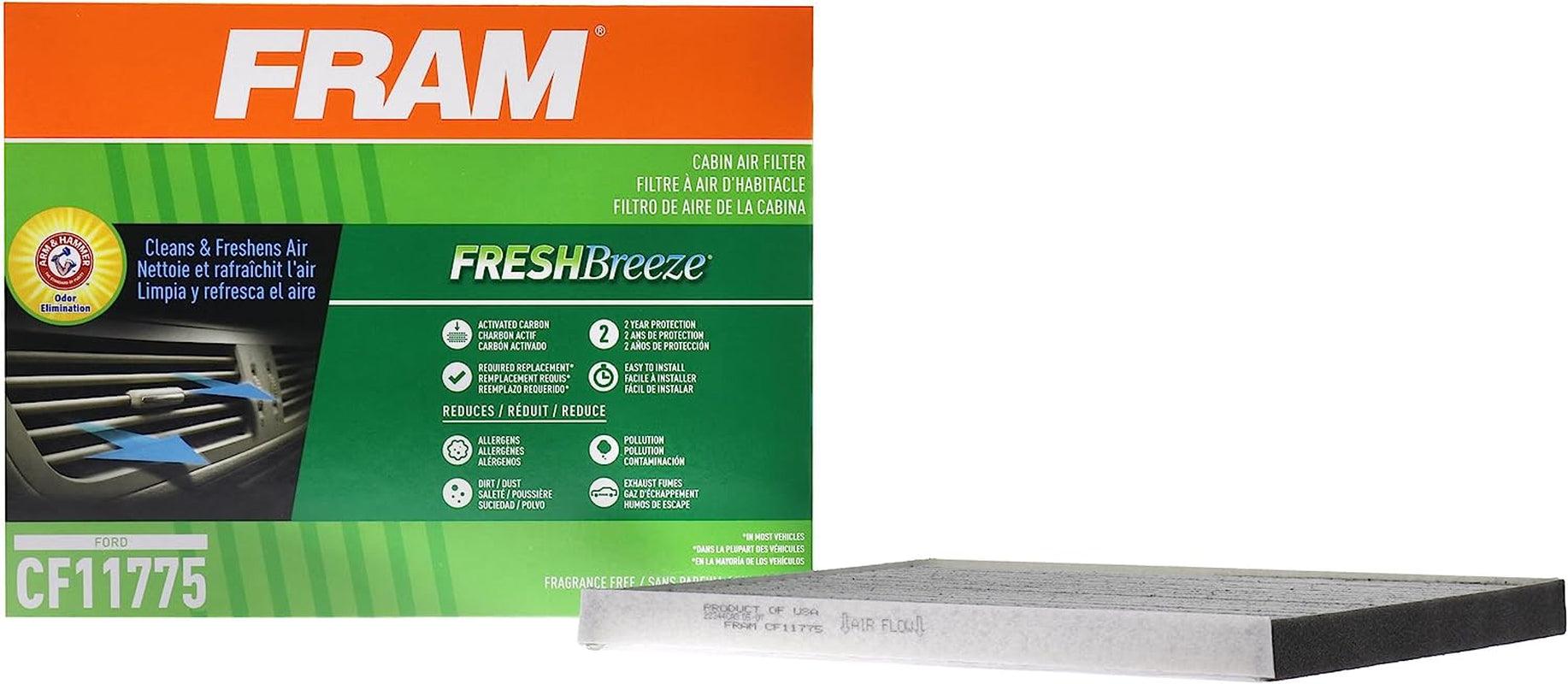 Fresh Breeze Cabin Air Filter with Arm & Hammer Baking Soda, CF11775 for Ford Vehicles