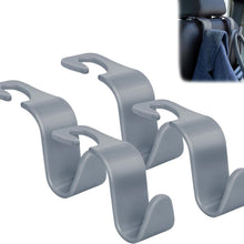 Amooca Car Seat Headrest Hook 4 Pack Hanger Storage Organizer Universal for Handbag Purse Coat fit Universal Vehicle Car Black S Type
