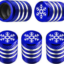Tire Valve Stem Cap Cover - (5 Pack) Tire Air Cap Metal with Plastic Liner Corrosion Resistant Leak-Proof American Flag for Car Truck Motorcycle Bike Black