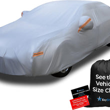 EzyShade 10-Layer Car Cover Waterproof All Weather - See Vehicle Size-Chart - Car Covers for Automobiles & Car Snow Cover - Full Exterior Covers - Winter Rain Sun SUV Sedan. Size A4 (See SizeChart)