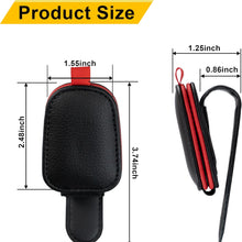 Yuoyar 2 Packs Sunglasses Holders for Car Visor - Magnetic Leather Sunglasses Holder and Ticket Card Clip - Car Visor Accessories (Black)