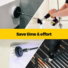 Holikme 6Pack Drill Brush Power Scrubber Cleaning Brush Extended Long Attachment Set All Purpose Drill Scrub Brushes Kit for Grout, Floor, Tub, Shower, Tile, Bathroom and Kitchen Surface，Yellow
