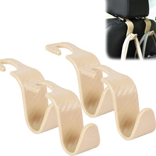 Amooca Car Seat Headrest Hook 4 Pack Hanger Storage Organizer Universal for Handbag Purse Coat fit Universal Vehicle Car Black S Type