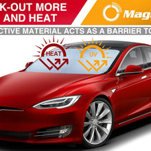 Magnelex Car Windshield Sunshade | Innovative No-Light-Pass Technology for Maximum Protection | Foldable Sun Shade Keeps Your Vehicle Cool | Fit for Cars, Trucks, and SUVs | Large (63 x 33.8 in)