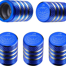 Tire Valve Stem Cap Cover - (5 Pack) Tire Air Cap Metal with Plastic Liner Corrosion Resistant Leak-Proof American Flag for Car Truck Motorcycle Bike Black