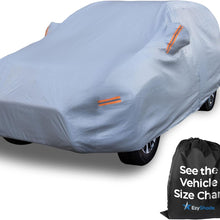 EzyShade 10-Layer Car Cover Waterproof All Weather - See Vehicle Size-Chart - Car Covers for Automobiles & Car Snow Cover - Full Exterior Covers - Winter Rain Sun SUV Sedan. Size A4 (See SizeChart)