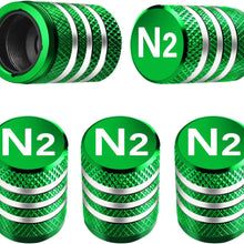 Tire Valve Stem Cap Cover - (5 Pack) Tire Air Cap Metal with Plastic Liner Corrosion Resistant Leak-Proof American Flag for Car Truck Motorcycle Bike Black