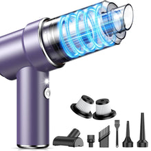 KMM Handheld Car Vacuum Cleaner, 9000Pa Vacuum Cleaner and Air Duster, 120W High Power Hand Held Vacuum with LED Light and Multi-Nozzles for Car, Home, Office, Pet