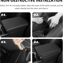 Upgraded Car Center Console Cover,Microfiber Leather Car Armrest Cover Cushion with 2 Storage Bags,Universal Car Armrest Storage Box Car Interior Accessories for Most Vehicles (Black)