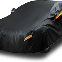 EzyShade 10-Layer Car Cover Waterproof All Weather - See Vehicle Size-Chart - Car Covers for Automobiles & Car Snow Cover - Full Exterior Covers - Winter Rain Sun SUV Sedan. Size A4 (See SizeChart)