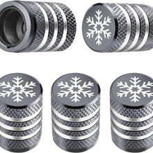 Tire Valve Stem Cap Cover - (5 Pack) Tire Air Cap Metal with Plastic Liner Corrosion Resistant Leak-Proof American Flag for Car Truck Motorcycle Bike Black
