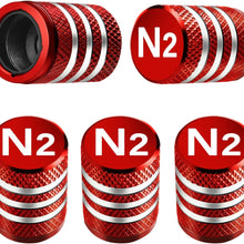 Tire Valve Stem Cap Cover - (5 Pack) Tire Air Cap Metal with Plastic Liner Corrosion Resistant Leak-Proof American Flag for Car Truck Motorcycle Bike Black