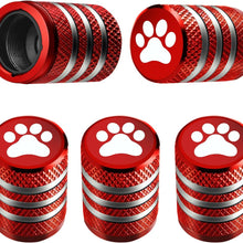 Tire Valve Stem Cap Cover - (5 Pack) Tire Air Cap Metal with Plastic Liner Corrosion Resistant Leak-Proof American Flag for Car Truck Motorcycle Bike Black