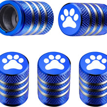 Tire Valve Stem Cap Cover - (5 Pack) Tire Air Cap Metal with Plastic Liner Corrosion Resistant Leak-Proof American Flag for Car Truck Motorcycle Bike Black