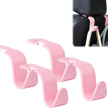 Amooca Car Seat Headrest Hook 4 Pack Hanger Storage Organizer Universal for Handbag Purse Coat fit Universal Vehicle Car Black S Type