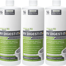 Unique RV Digest-It+ Extra-Strength Ultra-Concentrate - 32 RV Toilet Treatments - Eliminates Smells and Liquifies Waste (32 oz)