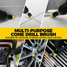 Holikme 6Pack Drill Brush Power Scrubber Cleaning Brush Extended Long Attachment Set All Purpose Drill Scrub Brushes Kit for Grout, Floor, Tub, Shower, Tile, Bathroom and Kitchen Surface，Yellow